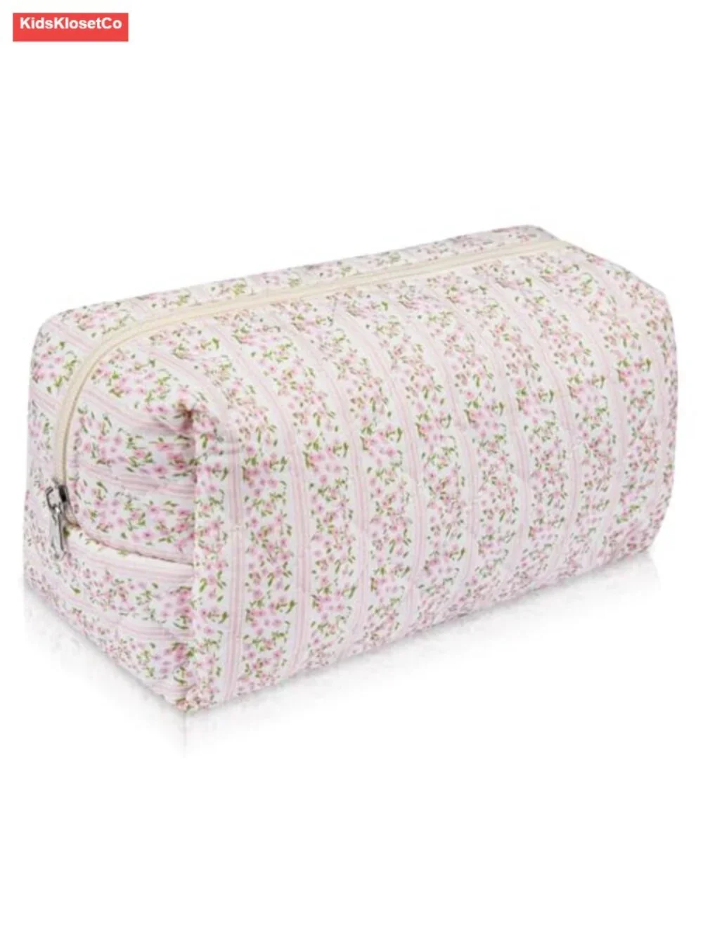 Quilted Cotton Makeup Bag Travel Toiletry Organizer Portable Storage Pouch